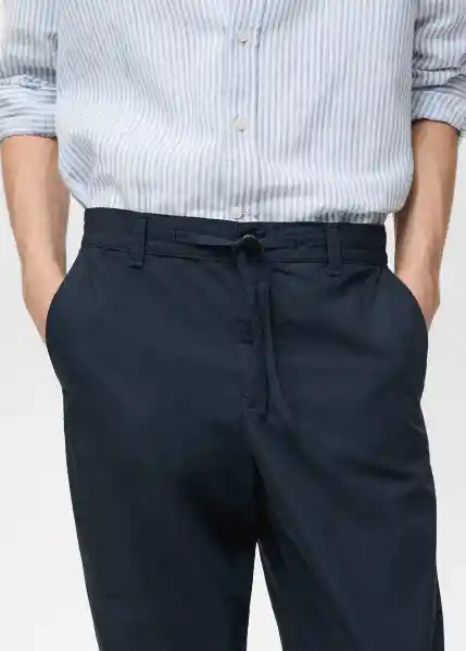 Pantalón Allen Navy Talla 40 Hombre Mango