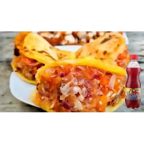 Combo Arepa con Chicharrón + Jugo Hit Mora 500ml