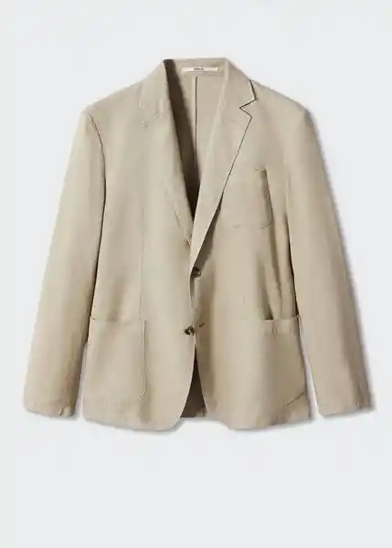 Blazer Americana Delave Beige Talla 52 Hombre Mango