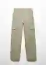 Jean Lara Khaki Talla 44 Mujer Mango