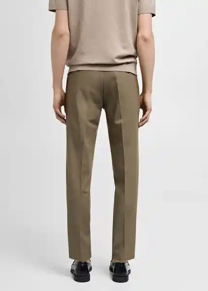 Pantalón Milan Verde Talla 40 Hombre Mango