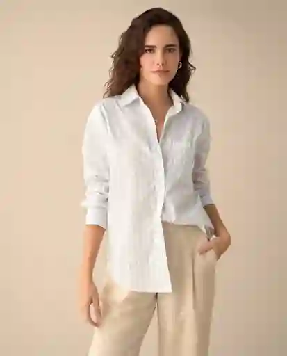 Camisa Blanco 0 Claro Talla L 111G003 Espirit
