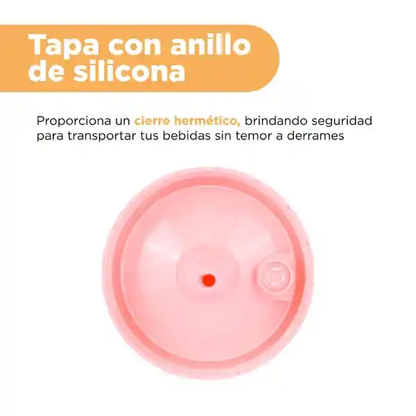 Vaso Plástico Con Correa Rosa 535 mL Serie Sanrio Miniso