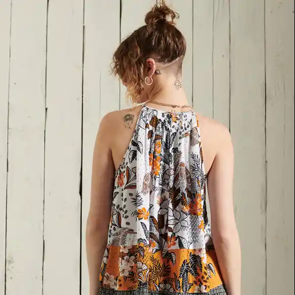 Superdry Camiseta Beach Cami Top Flores XL