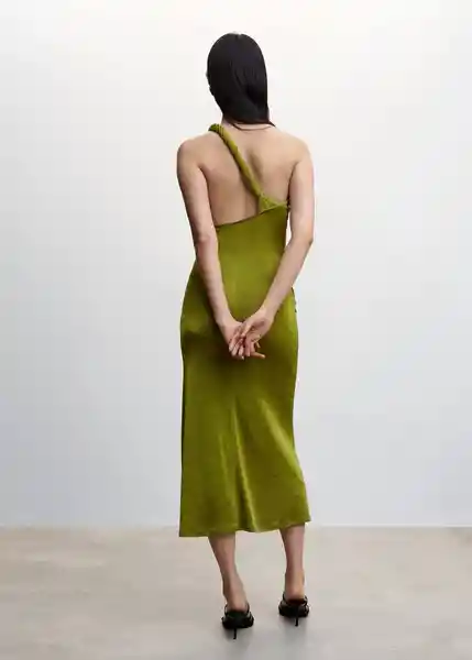 Vestido Kalet Verde Talla 24 Mujer Mango