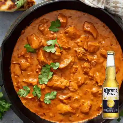 Combo Chicken Tikka Masala + Cerveza Corona Bot. 355ml