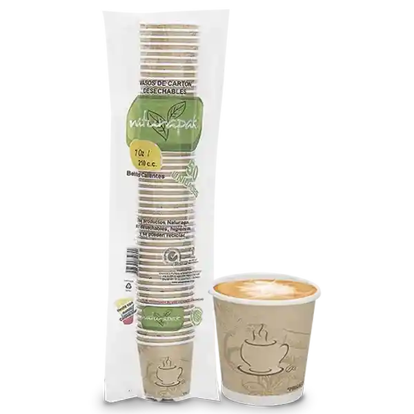 Naturapak Vaso Cartón Color 7 oz