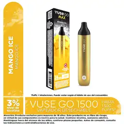 Vapeador Desechable Vuse Go Max Mango Ice 3% Paquetex1Und