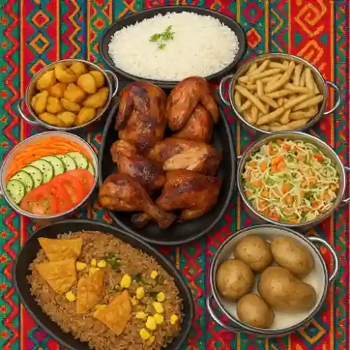 1 Pollo con 3 Acompañamientos
