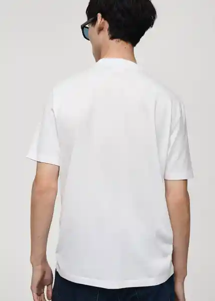 Camiseta Bellow Blanco Talla M Hombre Mango