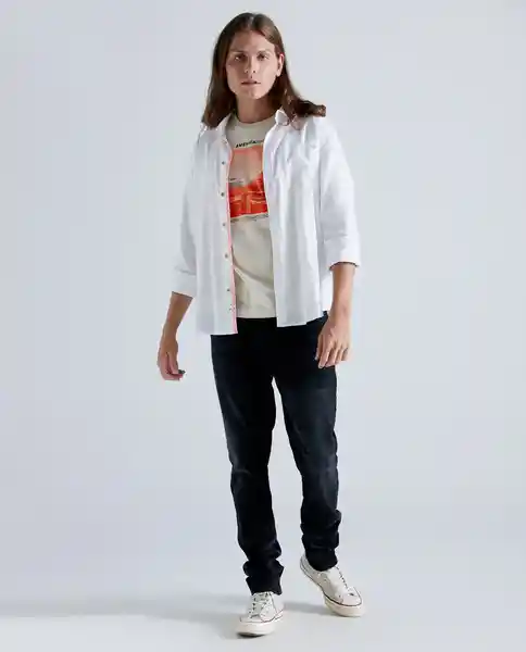  Camisa Hombre Blanco Talla Xl 811E500 AMERICANINO 