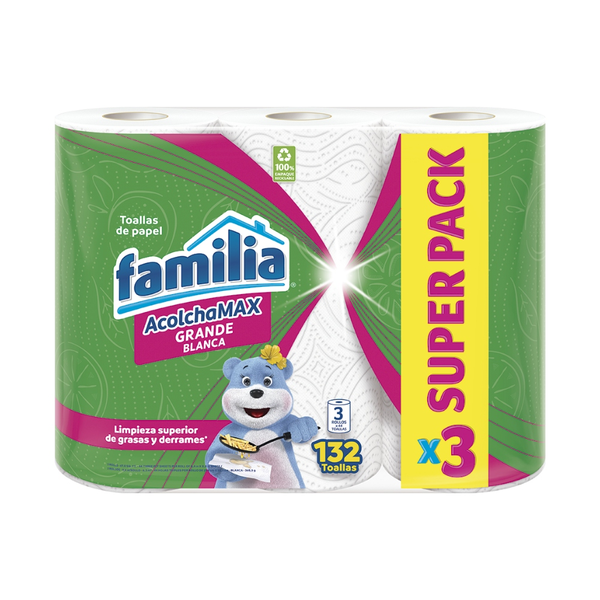 Familia Toallas de Cocina Acolchamax Grande 44 Hojas 3 und