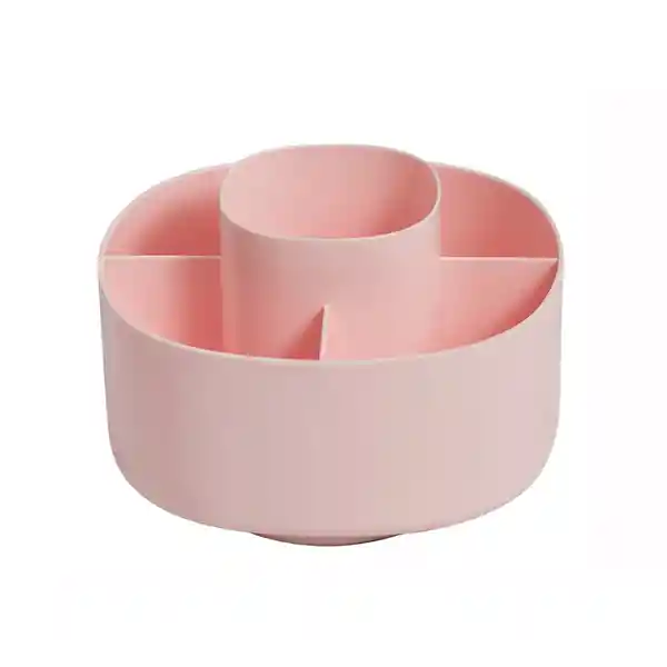 Organizador Plástico Giratorio de 5 Compartimentos Rosa Miniso
