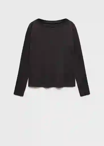 Camiseta Saco Gris Talla S Mujer Mango