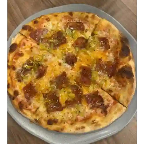 Pizza de Tocineta y Puerro Personal