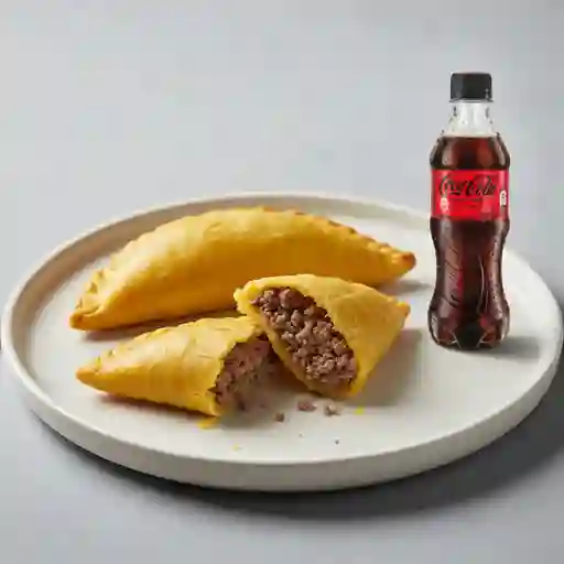 Combo Empanadas de Carne + Coca Cola Sin Azúcar 400 ml