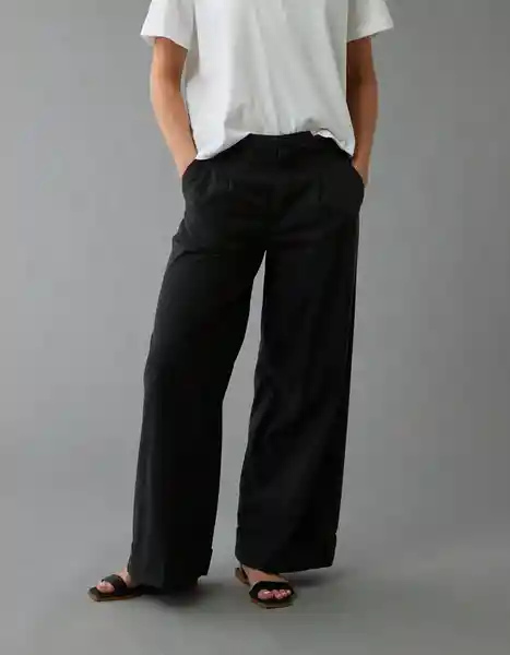 Pantalón Mujer Negro Talla: 8 SHORT 5451001 American Eagle