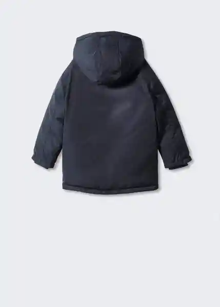 Abrigo Anorak School Navy Talla 08 Niños Mango