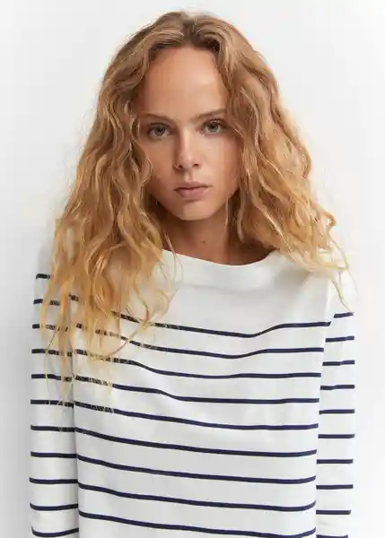 Camiseta Parisian Navy Talla XS Mujer Mango