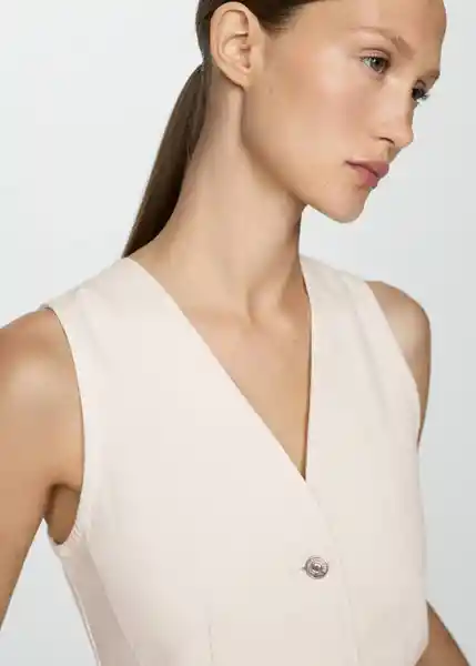 Chaleco Taylor Off White Talla XS  Mujer Mango