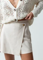 Falda Mujer Beige Arena Claro 8 441G370 Naf Naf