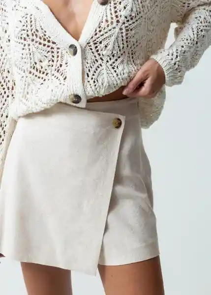 Falda Mujer Beige Arena Claro 8 441G370 Naf Naf