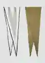 Pack Pañuelo Rhombus Khaki Talla 99 Mujer Mango