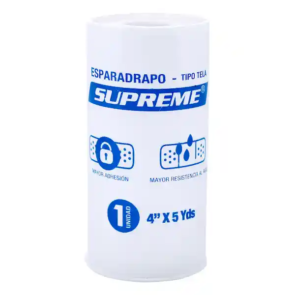 Supreme Esparadrapo Tela Blanco 4 x 5 Yardas