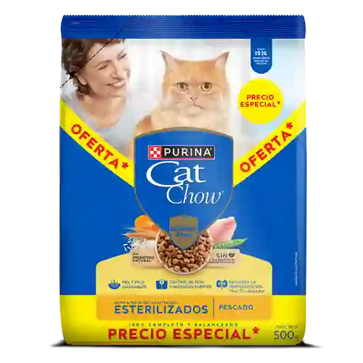 Comida para gatos Purina Cat Chow esterilizados x 500gr OFERTA