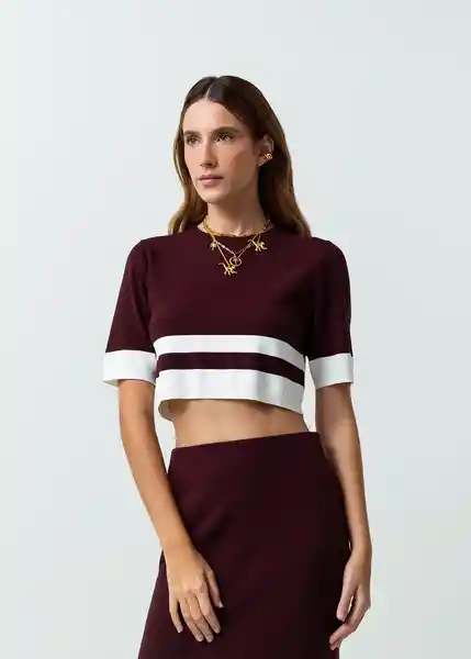 Camisa Tejido Mujer Morado Sombrío Ultra Oscuro Talla M 582G052 Naf Naf