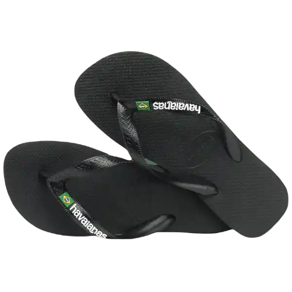 Sandalias Brasil Logo Negro/Negro Talla 44 4110850 Havaianas