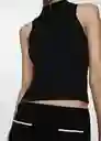 Top Silvia Negro Talla S Mujer Mango