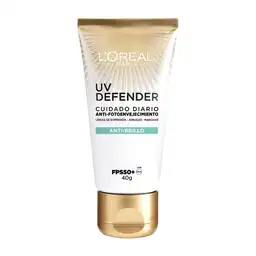 Protector Solar L'Oréal París UV Defender Antibrillo sin color FPS 50 40ml