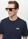 Camiseta Mvpna Navy Talla L Hombre Mango