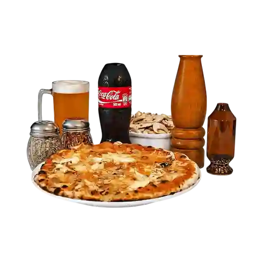 Pizza Pollo y Champiñones