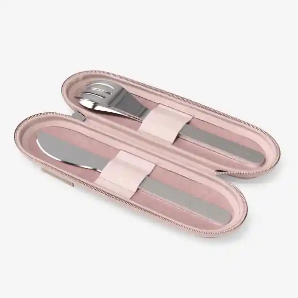 Monbento Set Cubierto Acero Mb Slim Rosa