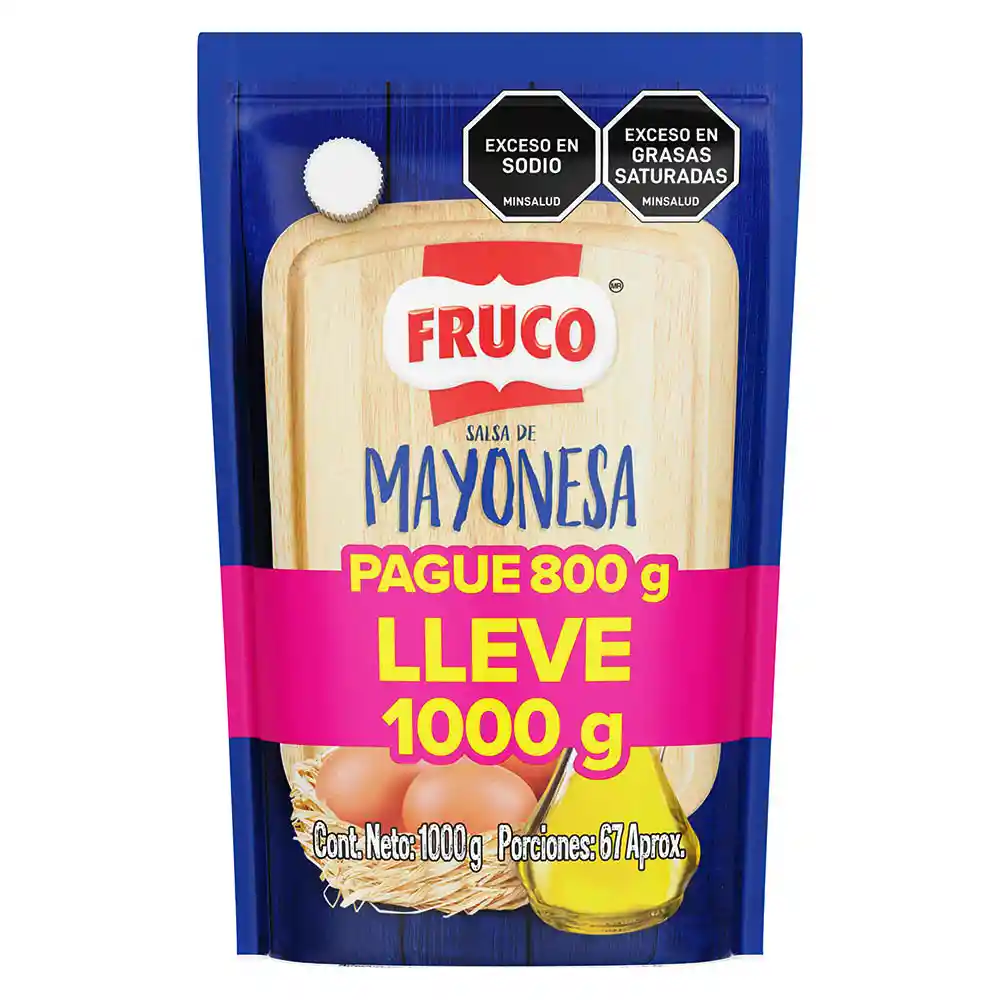 Salsa de Mayonesa Fruco Pague 800G Lleve 1000G