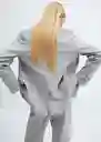 Blazer Americana Rayita Gris Medio Vigoré Talla L Mujer Mango
