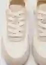 Tenis Deportiva Flat Blanco Talla 38 Mujer Mango