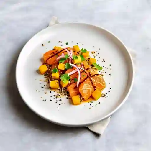 Tiradito de salmon ahumado