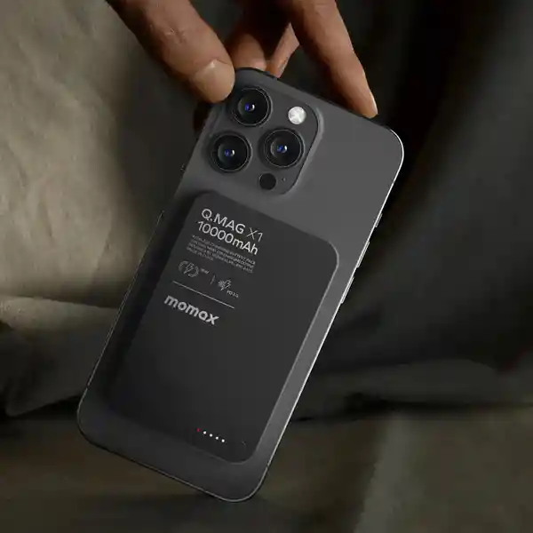 Momax Batería Magnética Delgada Negro 10000mah