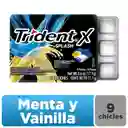 Chicle Trident Splash Sin Azúcar Sabor Menta Vainilla 9 Unid