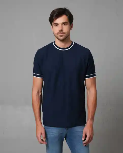 Camiseta Hombre Azul Talla S 109G109_AZU193933 Rifle