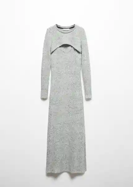 Vestido Fedra Gris Claro Vigoré Talla S Mujer Mango