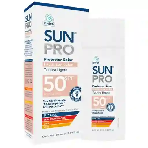 Protector Solar Sun Pro Con Color 50 Spf