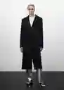 Abrigo Chinchin Negro Talla XL Mujer Mango