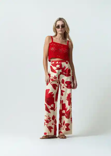 Esqueleto Tejido Mujer Rojo Adrenalina Medio T L 482G038 Naf Naf