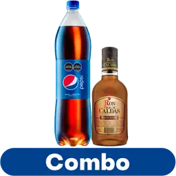 Combo Gaseosa Pepsi 1.5 L x 2 Und + Ron Viejo de Caldas