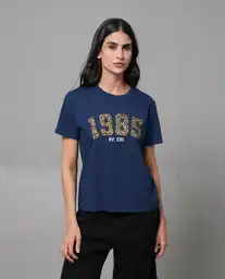 Camiseta Mujer Azul L 203G009_AZU193936 Rifle
