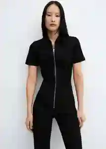Enterizo Mono Iggy Tejano Negro Talla XS Mujer Mango